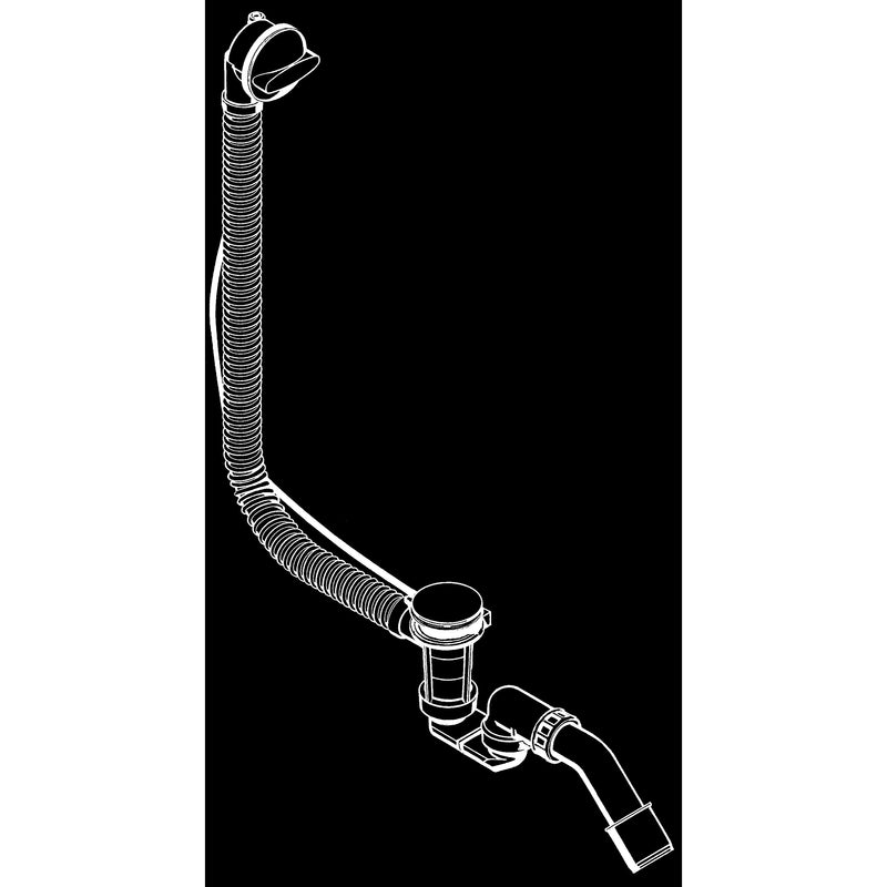 Hansgrohe - Ab-u.Überlaufgarnitur Flexaplus Komplettset chrom flex.Überlaufschlauch