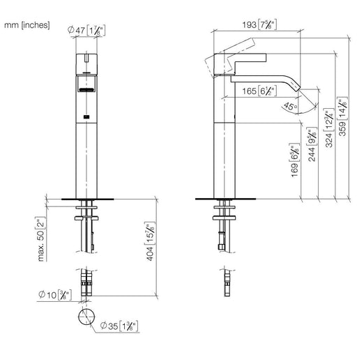 Dornbracht - Waschtisch EHM IMO 33537670-00 Ausladung 165mm chrom