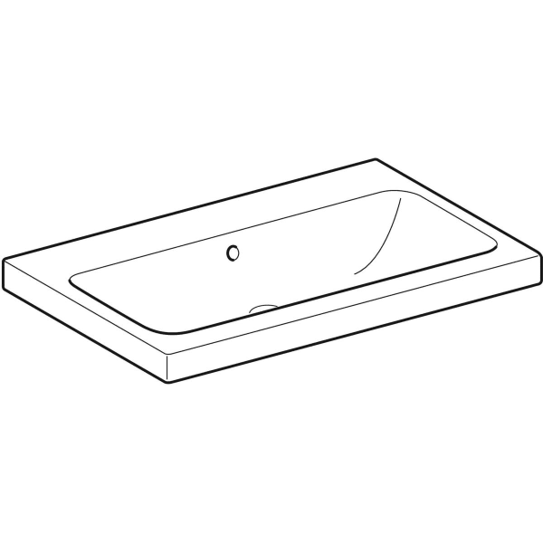 Geberit Vertriebs - iCon Light Waschtisch 75x48cm ohne Hahnloch, mit Ül., weiß, KeraTect