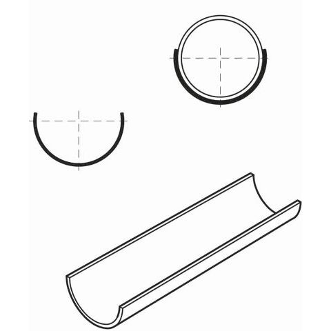Walraven - Trag-Halbschalen 436 BISMAT,f.Kst.-Rohr 25x3000mm, verzinkt, 0635325, p. Meter