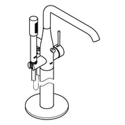 Grohe - EH-Wannenbatterie ESSENCE 25248_1 Bodenmontage FMS hard graphite