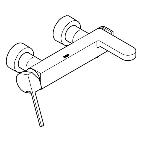 Grohe - EH-Wannenbatterie PLUS 33553_3 Wandmontage hard graphite gebürstet