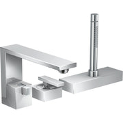 Hansgrohe - 3-Loch Wannenmischer AXOR Edge F-Set Diamantschliff chrom Wannenrandmontage