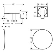Hansgrohe - Waschtischmischer Unterputz AXOR Citterio Elektronik chrom kurzer Auslauf