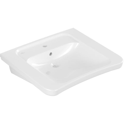 VILLEROY & BOCH - Waschbecken ViCare 650x550mm re-eckig 1HL. m. ÜL. Weiß Alpin AntiBac cplus