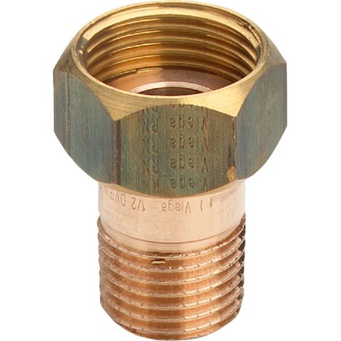 Viega - Verschraubung 3335 flachdichtend 1 AG x 11/4 Rotguss