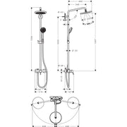 Hansgrohe - Showerpipe CROMA 220 für Dusche chrom mit Brausenmischer