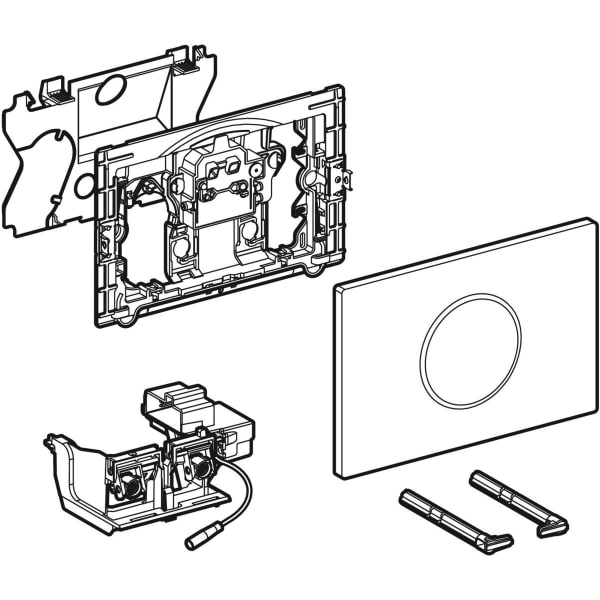 Geberit Vertriebs - Sigma10 WC-Strg. elektron.Spül, Netz 2-M-Sp., Round, auto./bl/ swm,Etc/schw