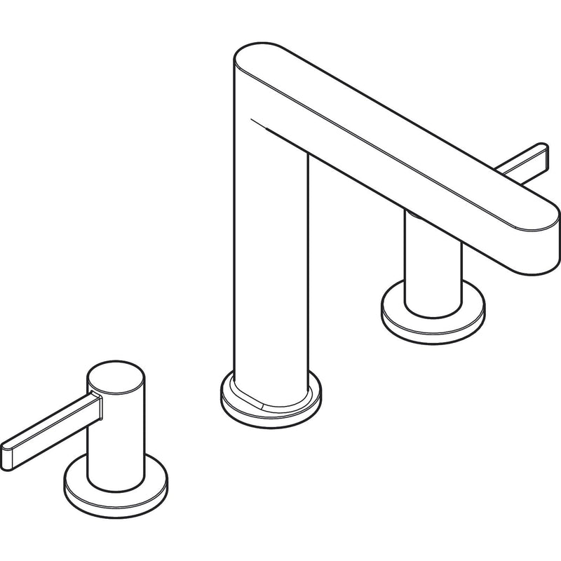 Hansgrohe - 3-Loch Waschtischarmatur 160 FINORIS mit Push-Open Ablaufgarnitur chrom