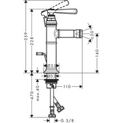 Hansgrohe - Bidetmischer 100 AXOR Montreux brushed nickel