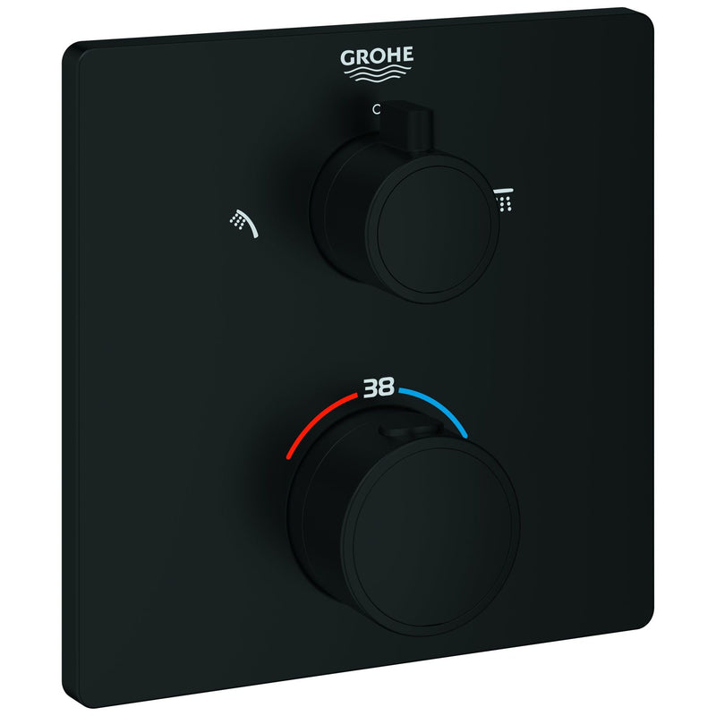 Grohe - THM-Brausebatt. Grohtherm 102209 2 Abg. FMS für 35604 eckig matte black