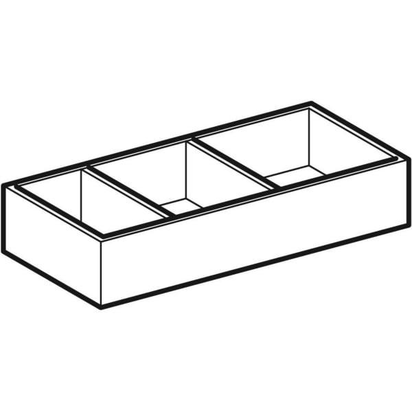 Geberit Vertriebs - Schubladeneinsatz XENO2 H-Teilung 32,3x6,2x15cm, sculturagrau