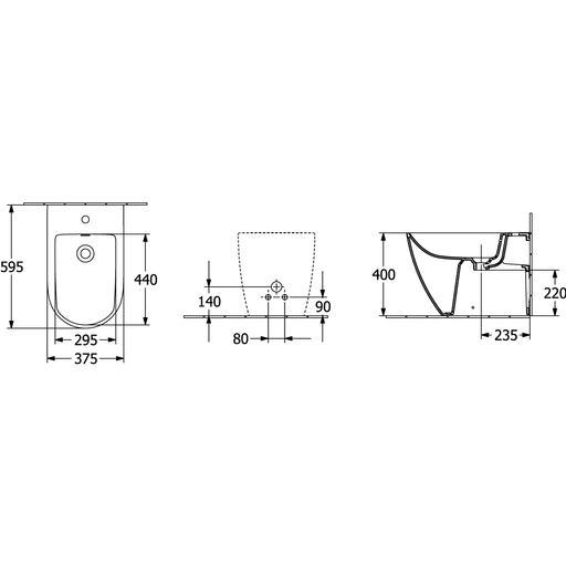 VILLEROY & BOCH - Bidet Subway 3.0 Oval bodenstehend Weiß Alpin CeramicPlus