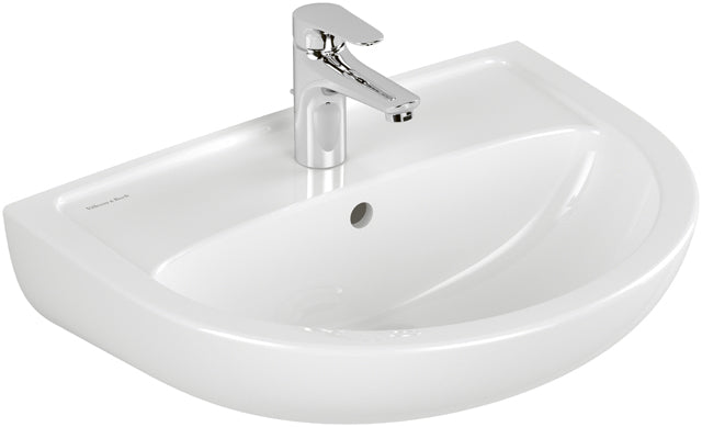 VILLEROY & BOCH - Waschbecken NEWO 550x435mm Oval 1HL. mit Überlauf Weiß Alpin