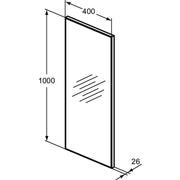 Ideal Standard - Spiegel MIRROR&LIGHT, m.Rahmen, 400x26x1000mm