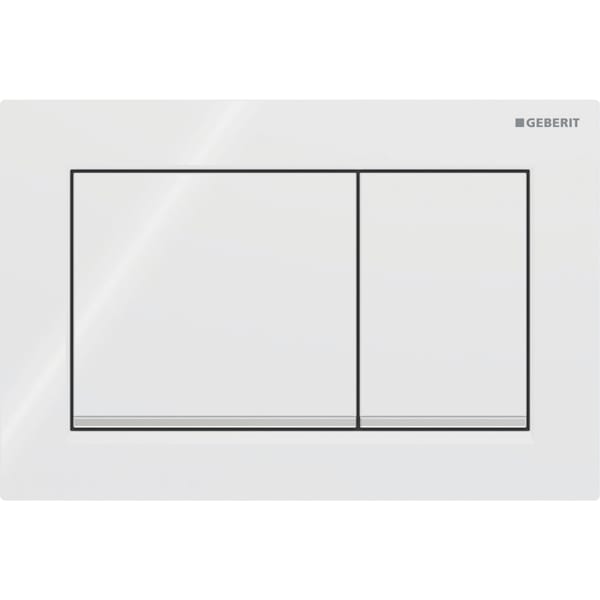 Geberit Vertriebs - Omega20 (ex Omega30) BetPl., 2-M-Sp. Square, weiß /hgl.verchr