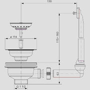Sanitärtechnik Eisenberg - Sanit�rtechnik Eisenberg Körbchen-Ablaufgarnitur G3 1/2 handbet