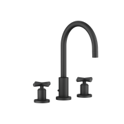 Dornbracht - Waschtisch 3-Locharmatur TARA 20713892 Kreuzgriff schwarz matt