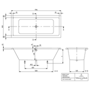 VILLEROY & BOCH - Badewanne NEWO 1800x800x440mm Duo Rechteck Weiß Alpin