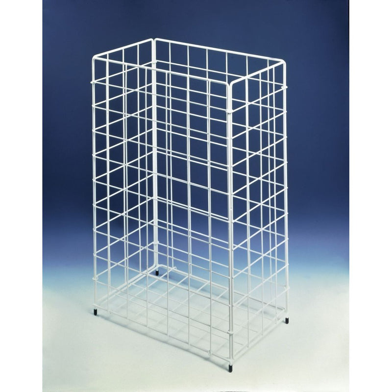 CWS Hygiene - Großraumpapierkorb Stahldraht 60 l, HxBxT 620x410x250, weiß