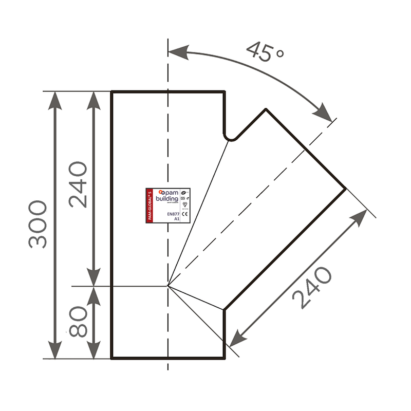 Fornatis - Abzweig DN 125x125 45 Grad