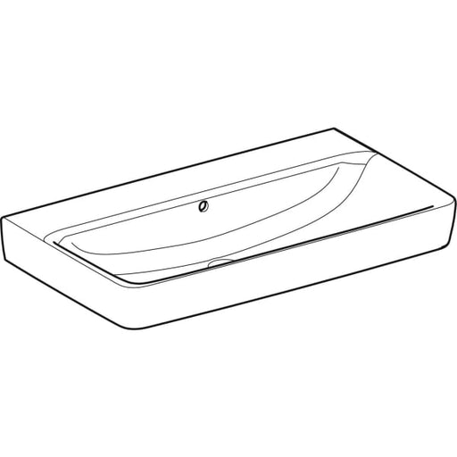 Geberit Vertriebs - RENOVA Plan Waschtisch, 85x48cm o. Hl., m. Ül., weiß, KeraTect, NEU