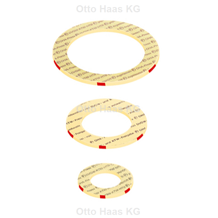 Otto Haas KG - Gas-Flanschdichtung, DN 25 PN 10/40 OHA-Press 35x70x1,8 mm, DIN 30653