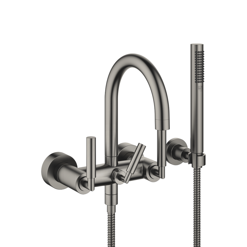 Dornbracht - Wannenbatterie für Wandmontage TARA 25133882 Dark Platinum gebürstet