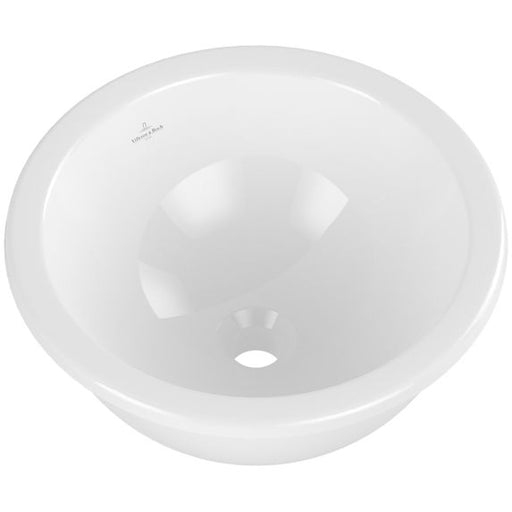 VILLEROY & BOCH - Einbauwaschbecken Loop&Friends 4A6000 450x450mm Rund m. ÜL. Weiß Alpin cplus