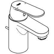 Grohe - Waschtisch EHM EUROSMART C 32955 Niederdruck Ablaufgarnitur chrom