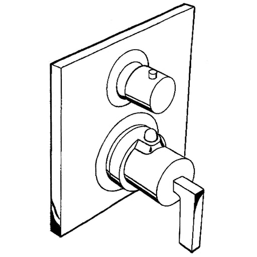 Hansgrohe - Fertigset UP Thermostat AXOR CITTERIO 39720 chrom Hebelgriff/Ab-/Umstellvent