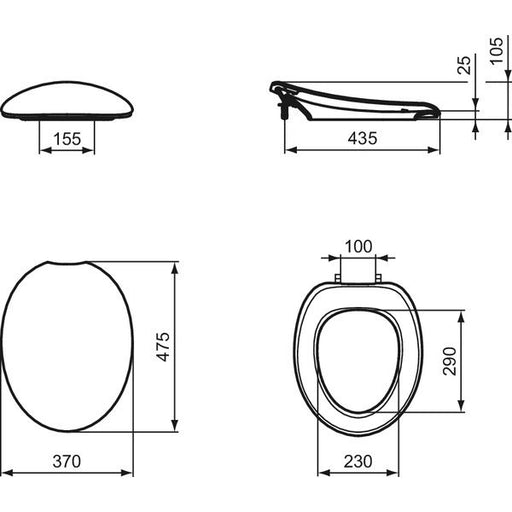 Ideal Standard - WC-Sitz AVANCE K7031 weiß