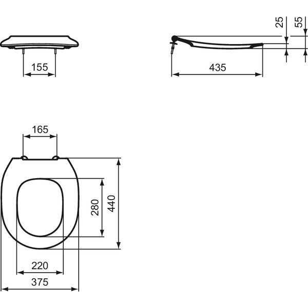 Ideal Standard - WC-Sitzring CONTOUR21 SCHOOLS, f.Kinder 7-11J., Weiß