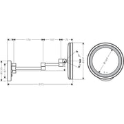 Hansgrohe - Rasierspiegel LOGIS Universal chrom mit LED Licht