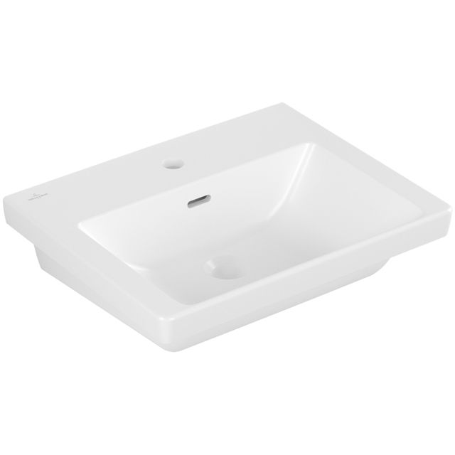 VILLEROY & BOCH - Waschbecken Subway 3.0 F4 550x440mm re-eckig 1HL. m. ÜL. Stone White cplus