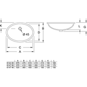 VILLEROY & BOCH - Unterbauwaschtisch EVANA 614700 500x350 weiß Alpin