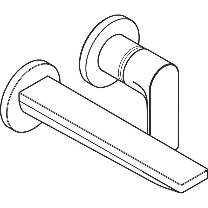 Hansgrohe - 2-Loch Waschtischmischer Unterputz Rebris E F-Set 195 mm Auslauf chrom