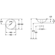 VILLEROY & BOCH - UnterbauWT Architectura 400x400mm Ru. m ÜL Außenseite nicht glasiert weAlpinc