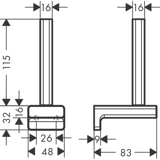 Hansgrohe - Ersatzpapierrollenhalter ADDSTORIS PGO
