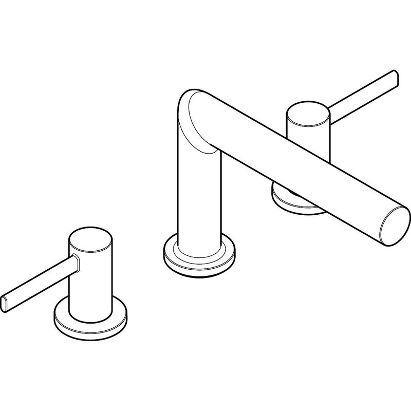Hansgrohe - 3-Loch Waschtischarmatur 100 Zesis S mit Zugstangen-Ablaufgarnitur chrom