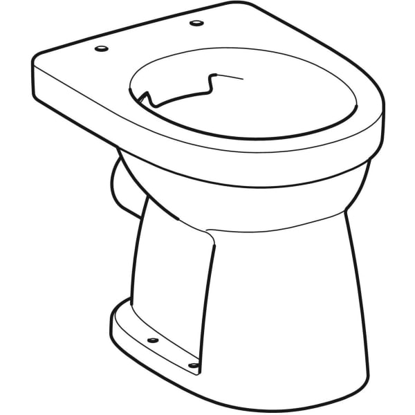 Geberit Vertriebs - Renova Stand-WC Flachspüler Abg. horizontal, Rimfree, weiß, KeraTect