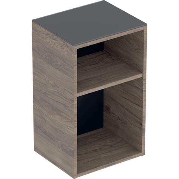 Geberit Vertriebs - Smyle Square Seitenschrank, offen 36x60x29,9cm, Nussbaum