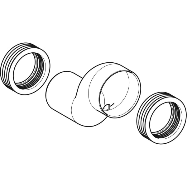 Geberit Vertriebs - Monolith Anschlussstutzen etagiert 70 mm für Wand-WC