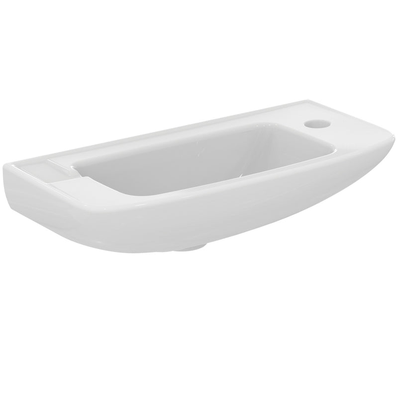 Ideal Standard - Handwaschbecken EUROVIT, 1 Hl.rechts, o.Ül., 500x235x125mm, Weiß