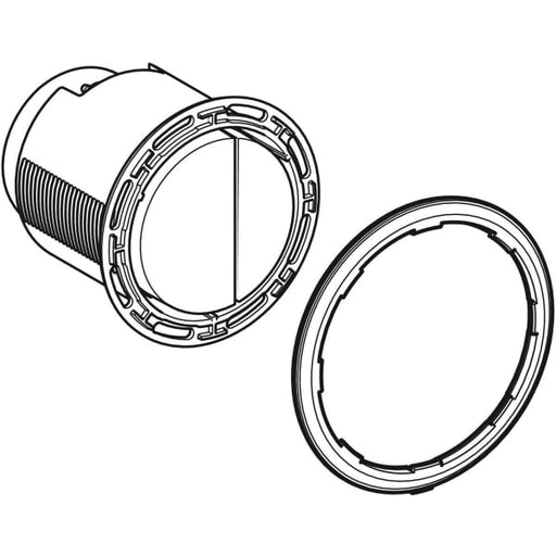 Geberit Vertriebs - Typ 10 Drücker für Fernbet. pneum. 2-M-Sp., Round, chrom matt, Etc