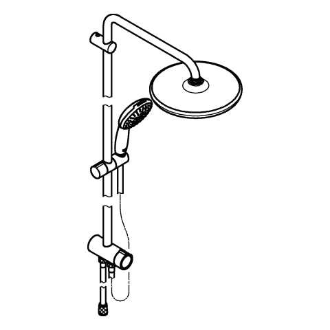 Grohe - Duschsystem Tempesta 250 26675_1 Umstellung KB Tempesta 250 chrom
