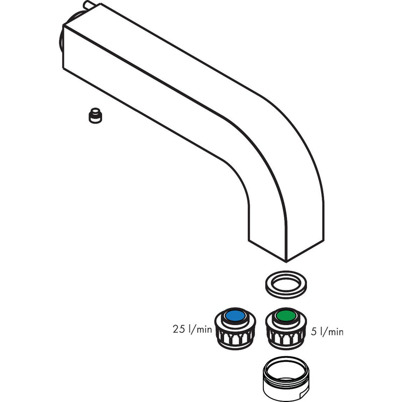 Hansgrohe - Auslauf Axor Citterio 3-Loch Wasch- tischarmatur Wand 160mm chrom