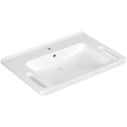 VILLEROY & BOCH - Waschbecken ViCare 800x550mm re-eckig 1HL. m. ÜL. Weiß Alpin AntiBac cplus