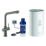 Grohe - Armatur und Boiler RED Duo 30327 30327 M-Size L-Ausl. hard graphite geb