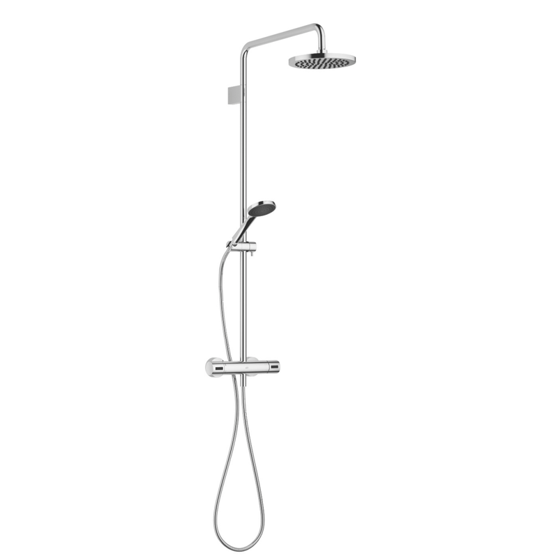 Dornbracht - Showerpipe mit Brause-Thermostat Regenbrause D.220mm, platin gebürstet